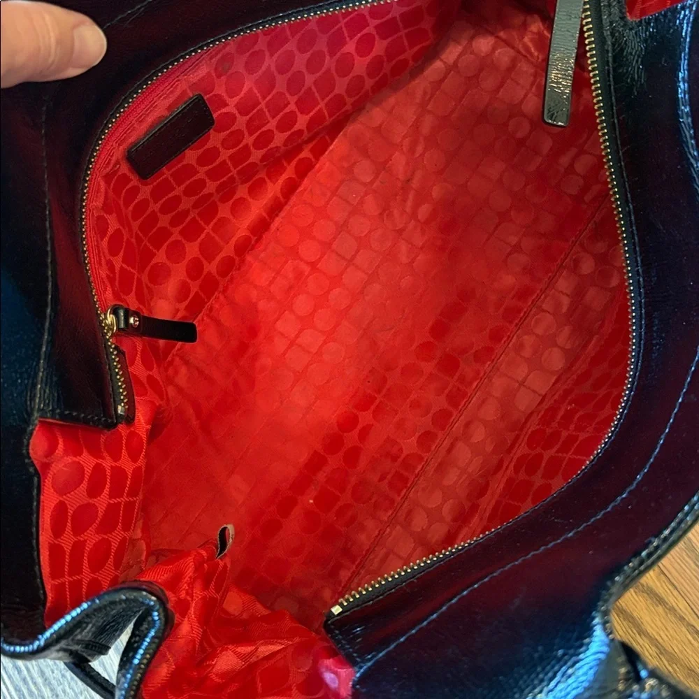 Kate Spade black patten leather purse